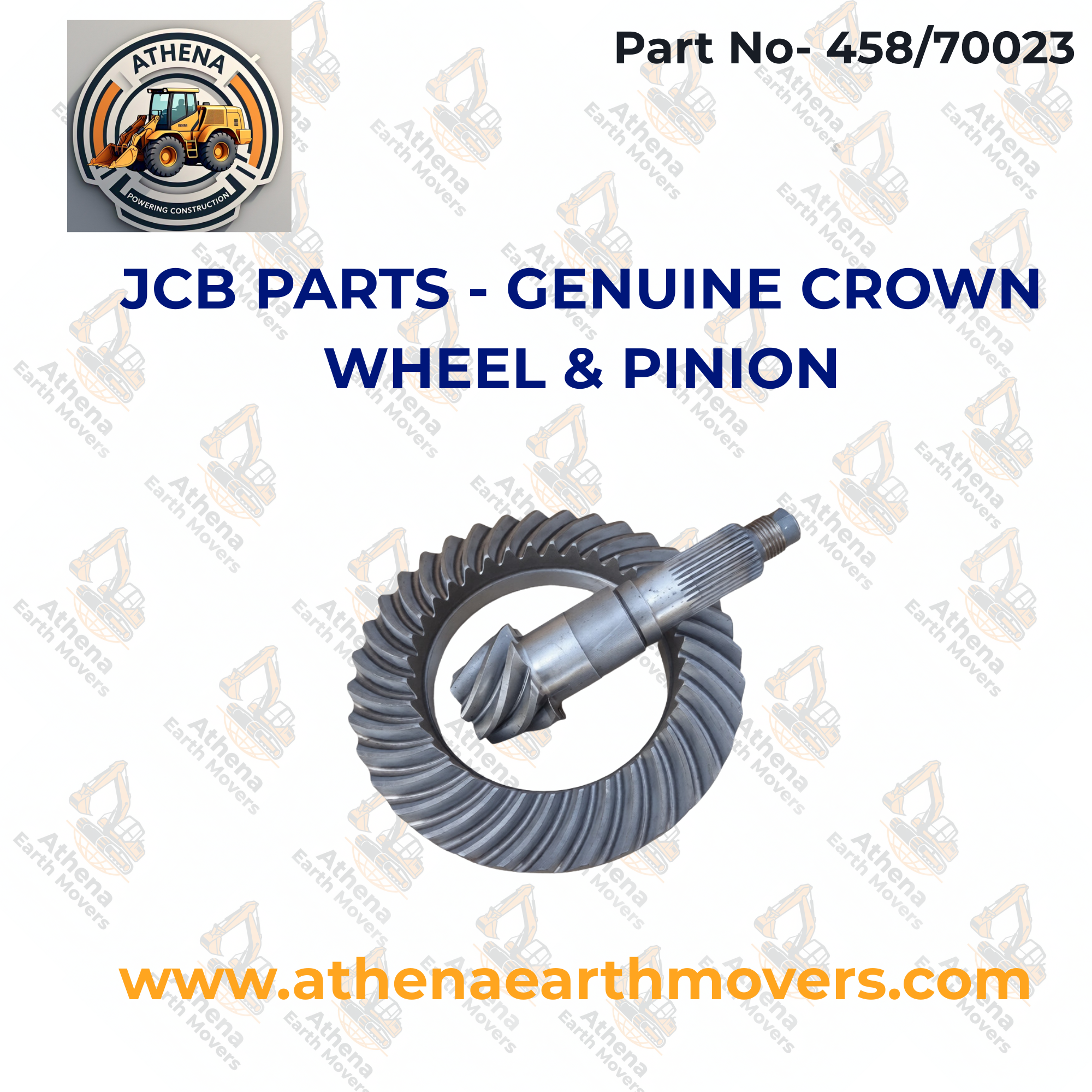 JCB PARTS - GENUINE CROWN WHEEL & PINION (PART NUMBER: 458/70023)