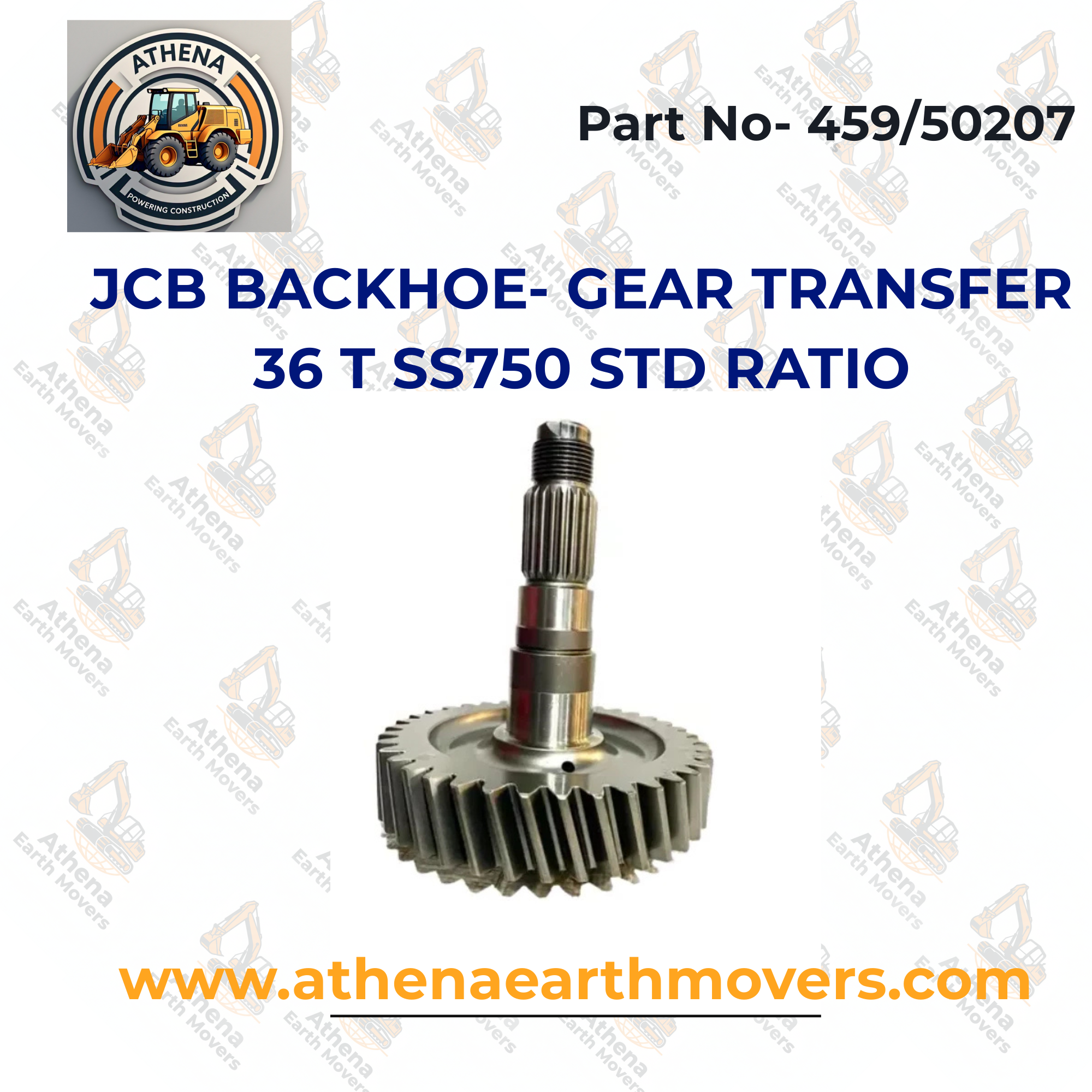 JCB BACKHOE- GEAR TRANSFER 36 T SS750 STD RATIO (PART NO. 459/50207)