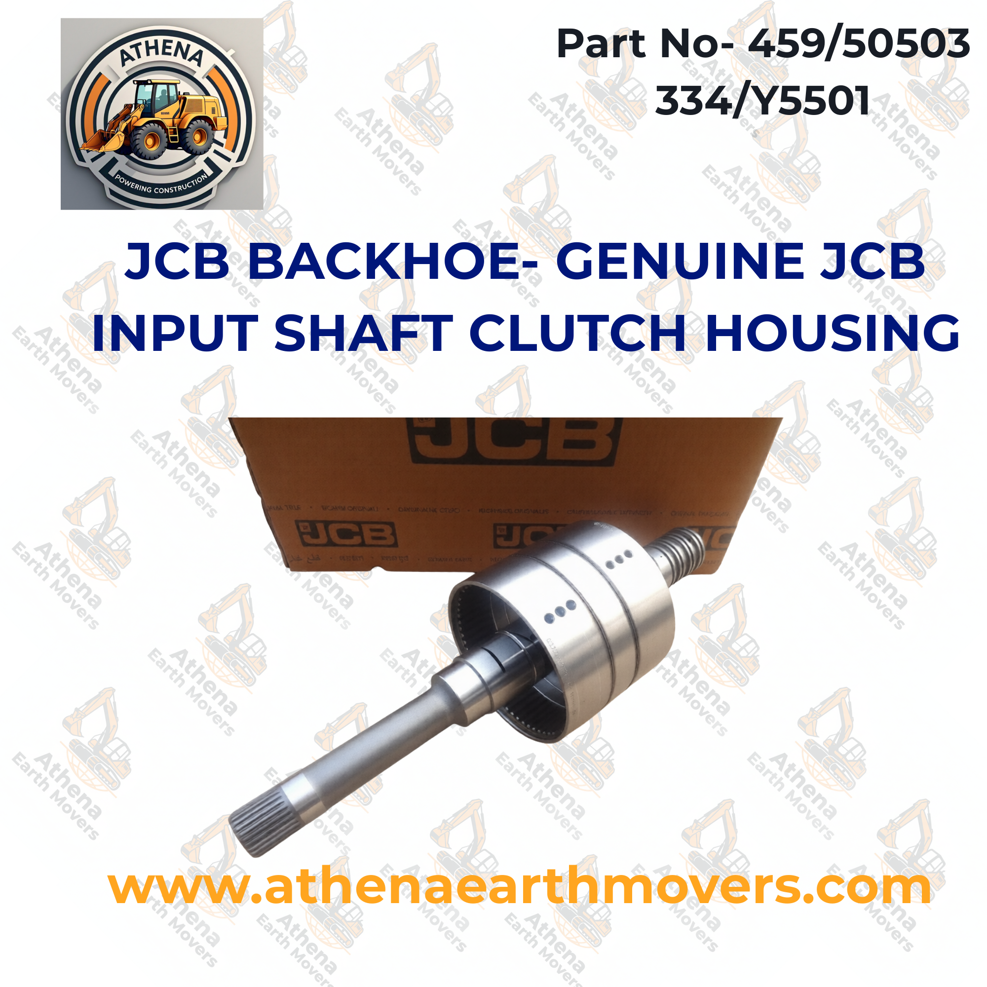 JCB BACKHOE- GENUINE JCB INPUT SHAFT CLUTCH HOUSING (PART # 459/50503 334/Y5501)