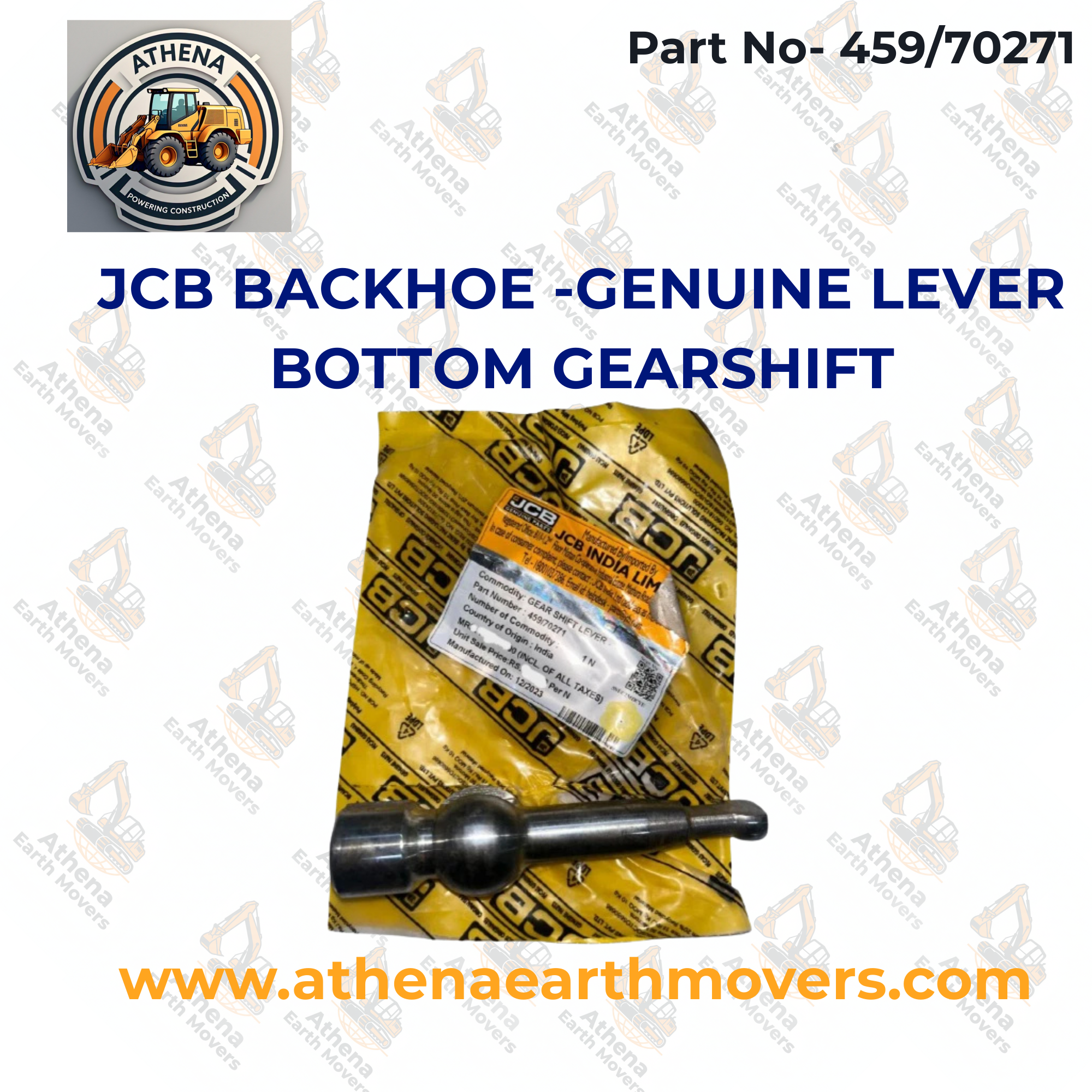 JCB BACKHOE -GENUINE LEVER BOTTOM GEARSHIFT (PART NO. 459/70271)