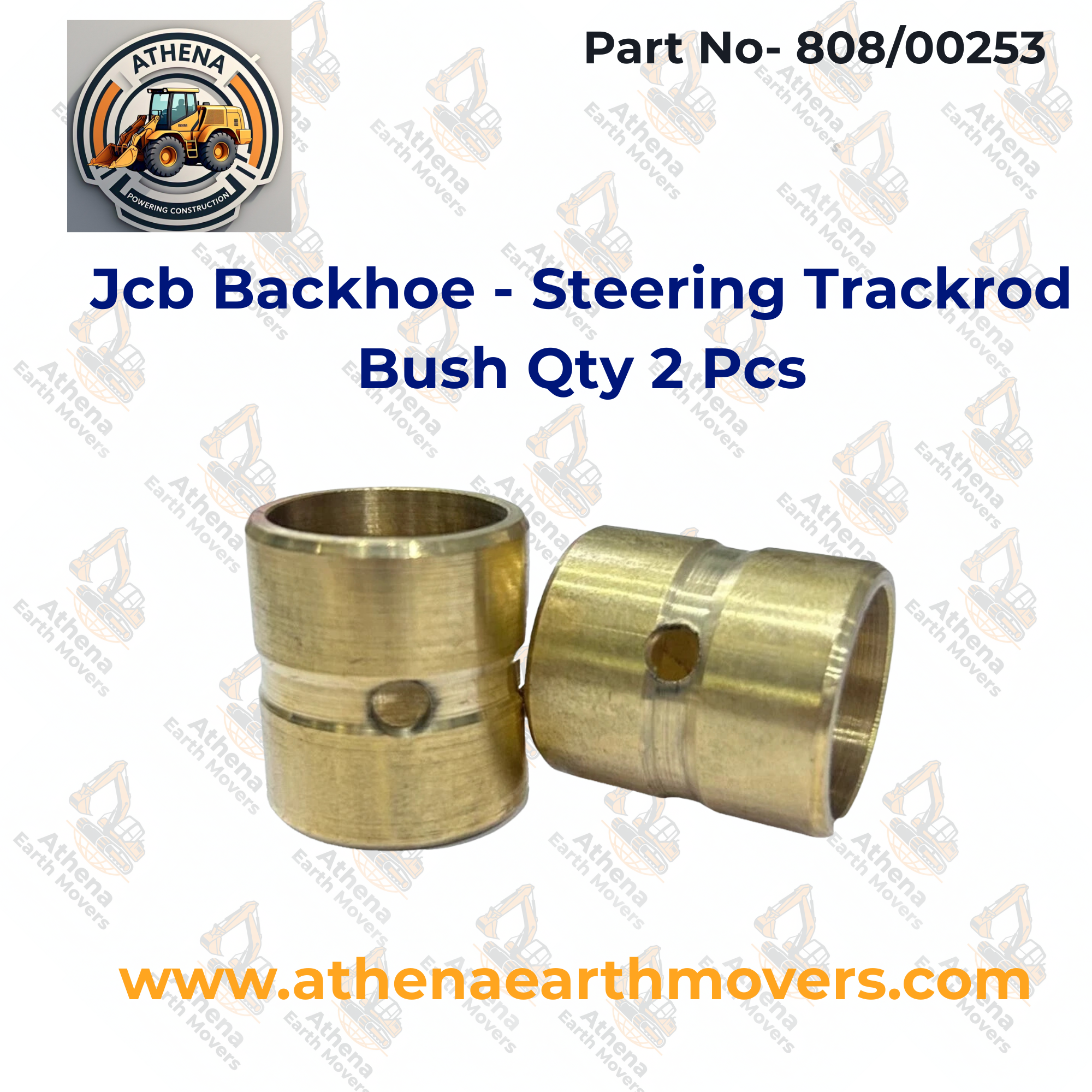 Jcb Backhoe - Steering Trackrod Bush Qty 2 Pcs. Part No. 808/00253