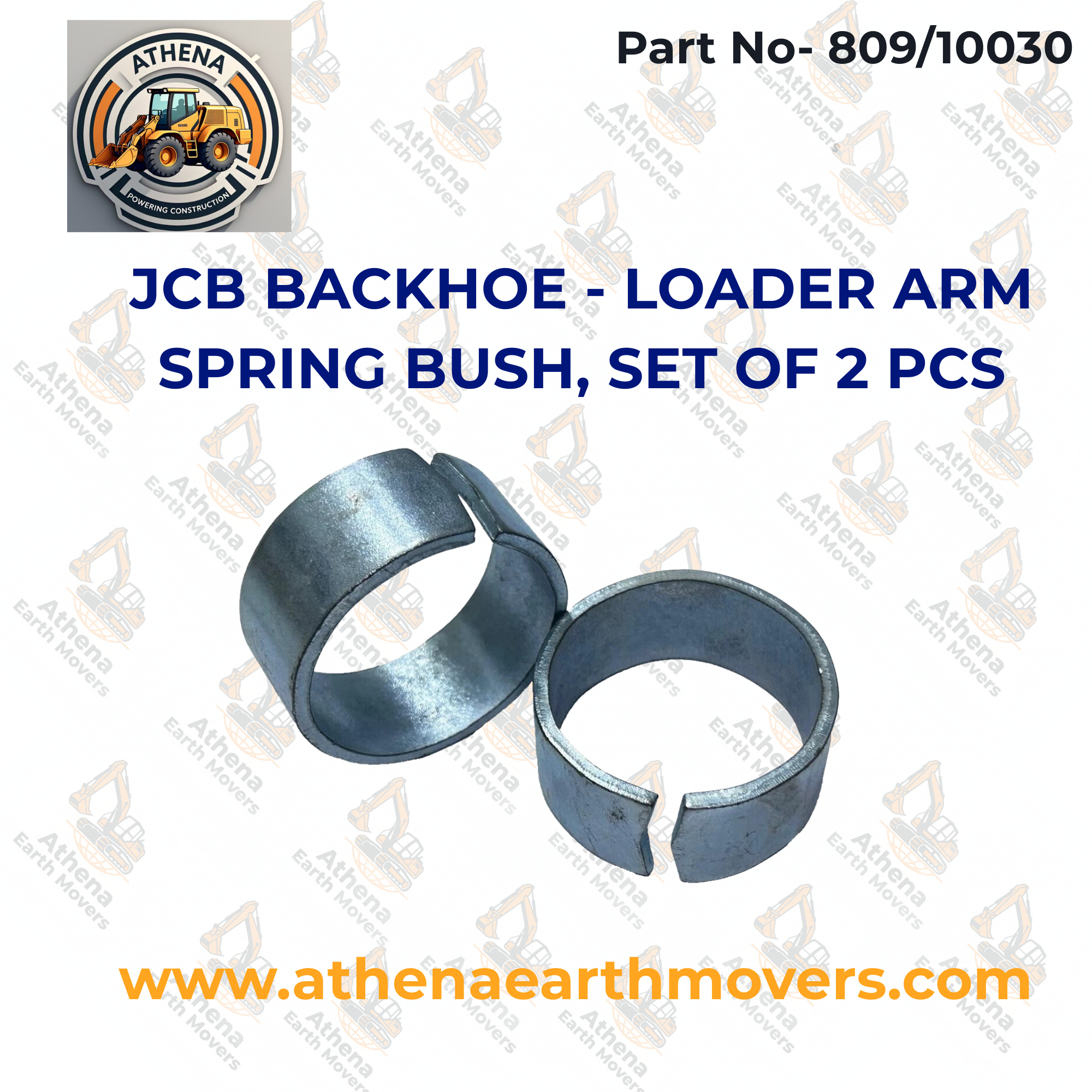 JCB BACKHOE - LOADER ARM SPRING BUSH, SET OF 2 PCS. (PART NO. 809/10030)