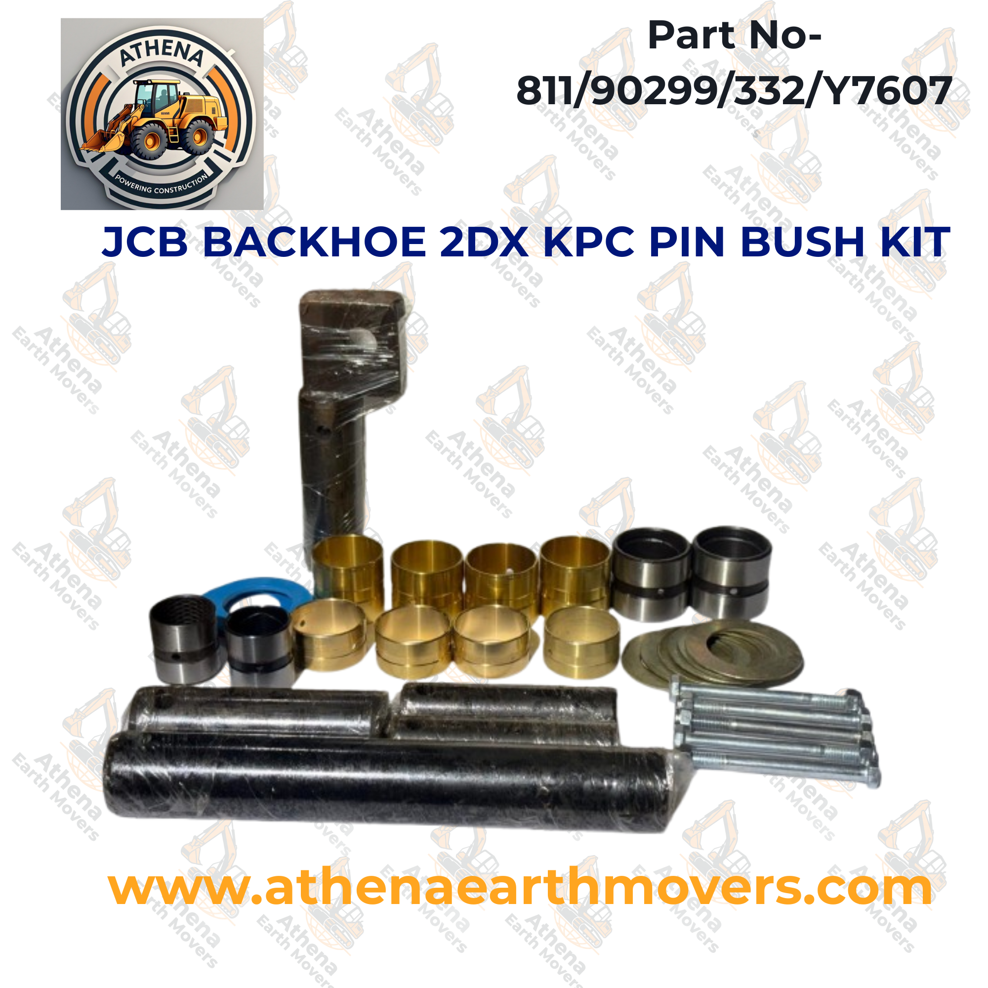 JCB BACKHOE 2DX KPC PIN BUSH KIT (811/90299/332/Y7607)