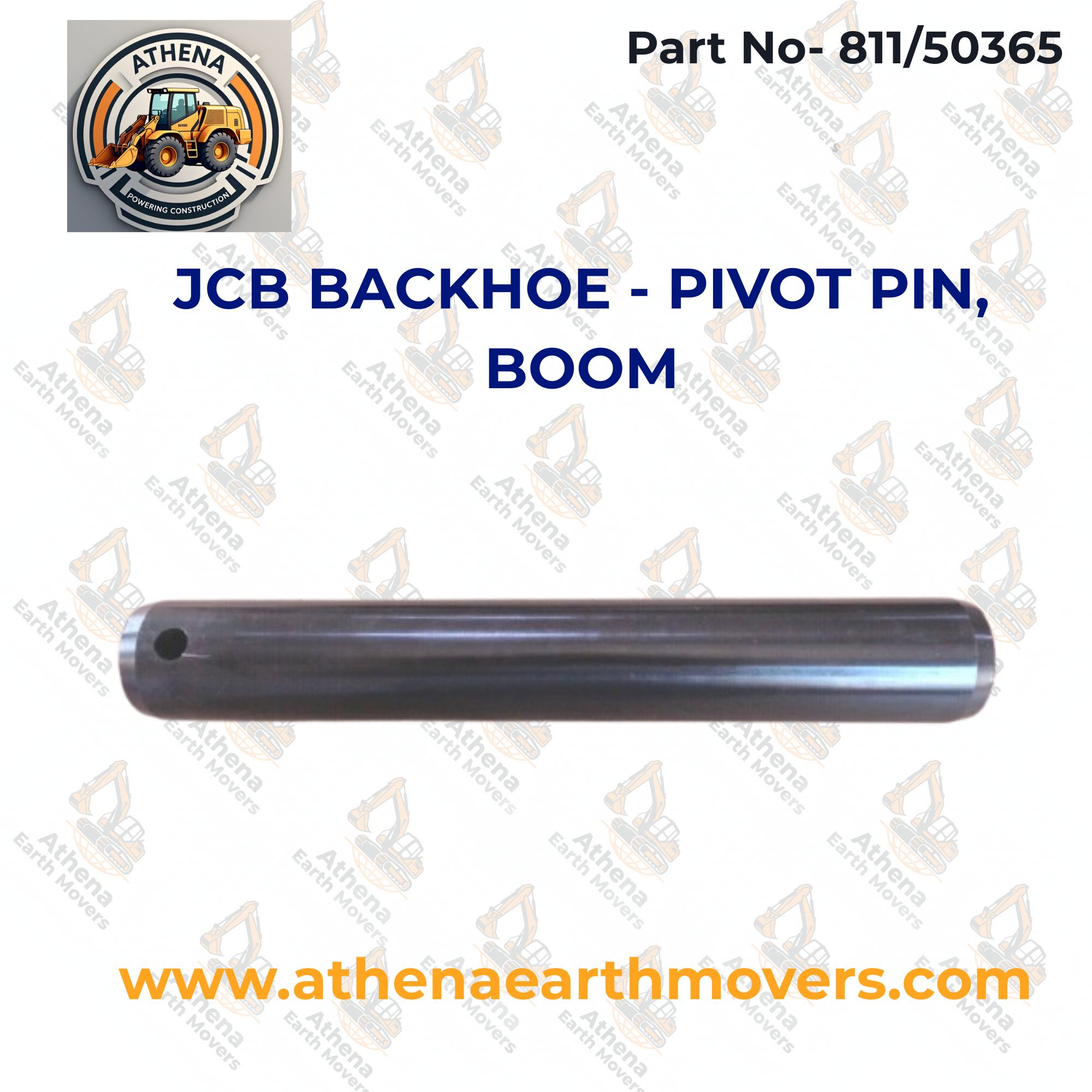 JCB BACKHOE - PIVOT PIN, BOOM (PART NO. 811/50365)