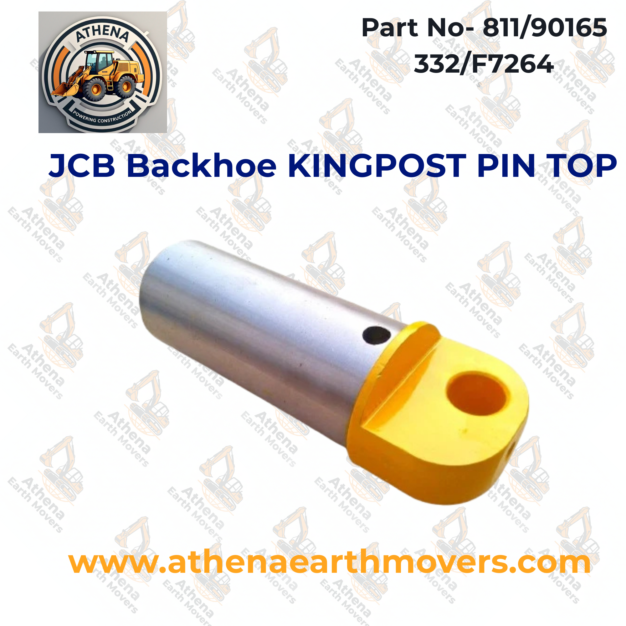 JCB Backhoe KINGPOST PIN TOP (PART NO. 811/90165 332/F7264)