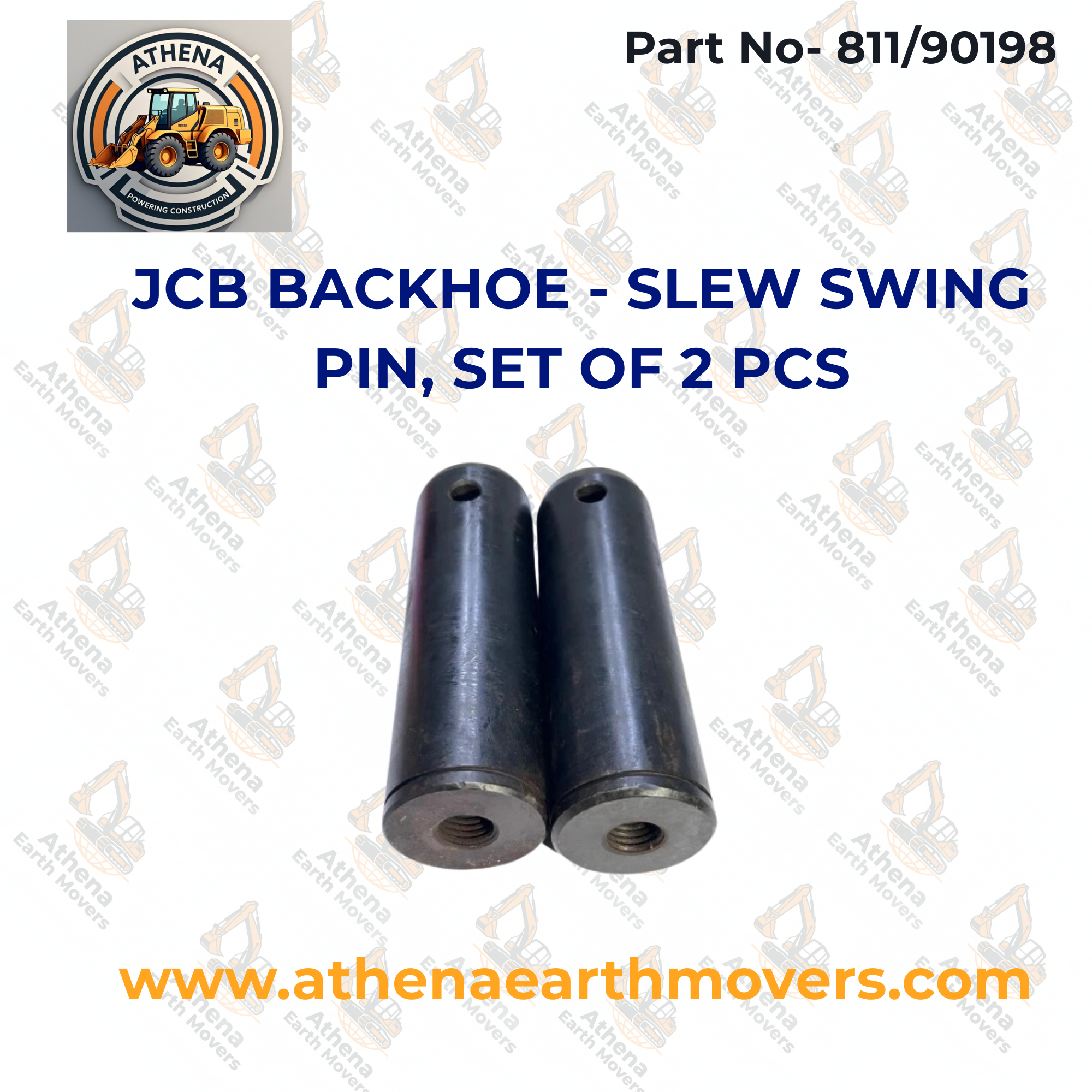 JCB BACKHOE - SLEW SWING PIN, SET OF 2 PCS. (PART NUMBER: 811/90198)
