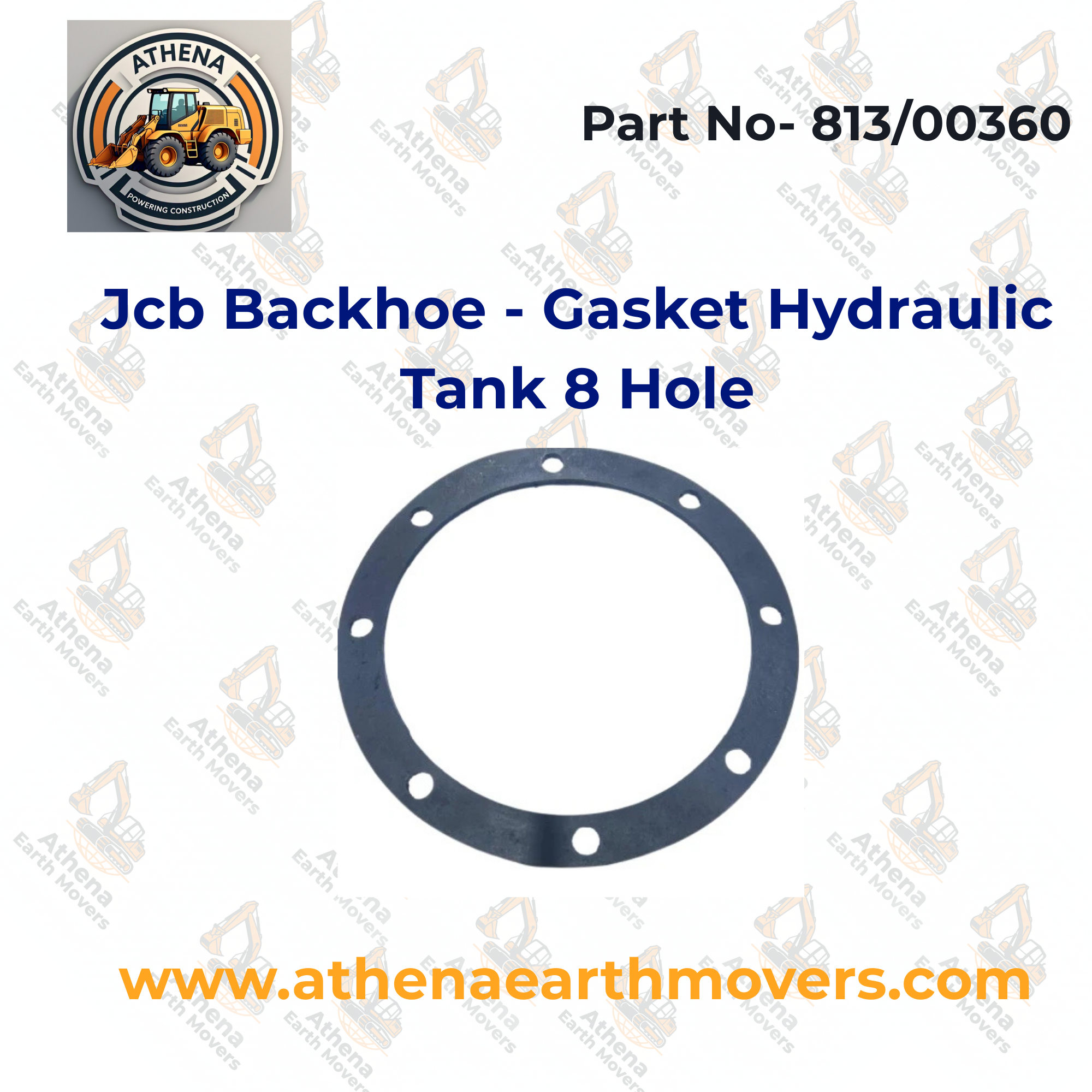 Jcb Backhoe Parts Gasket Hydraulic Tank 8 Hole Part No. 813/00360