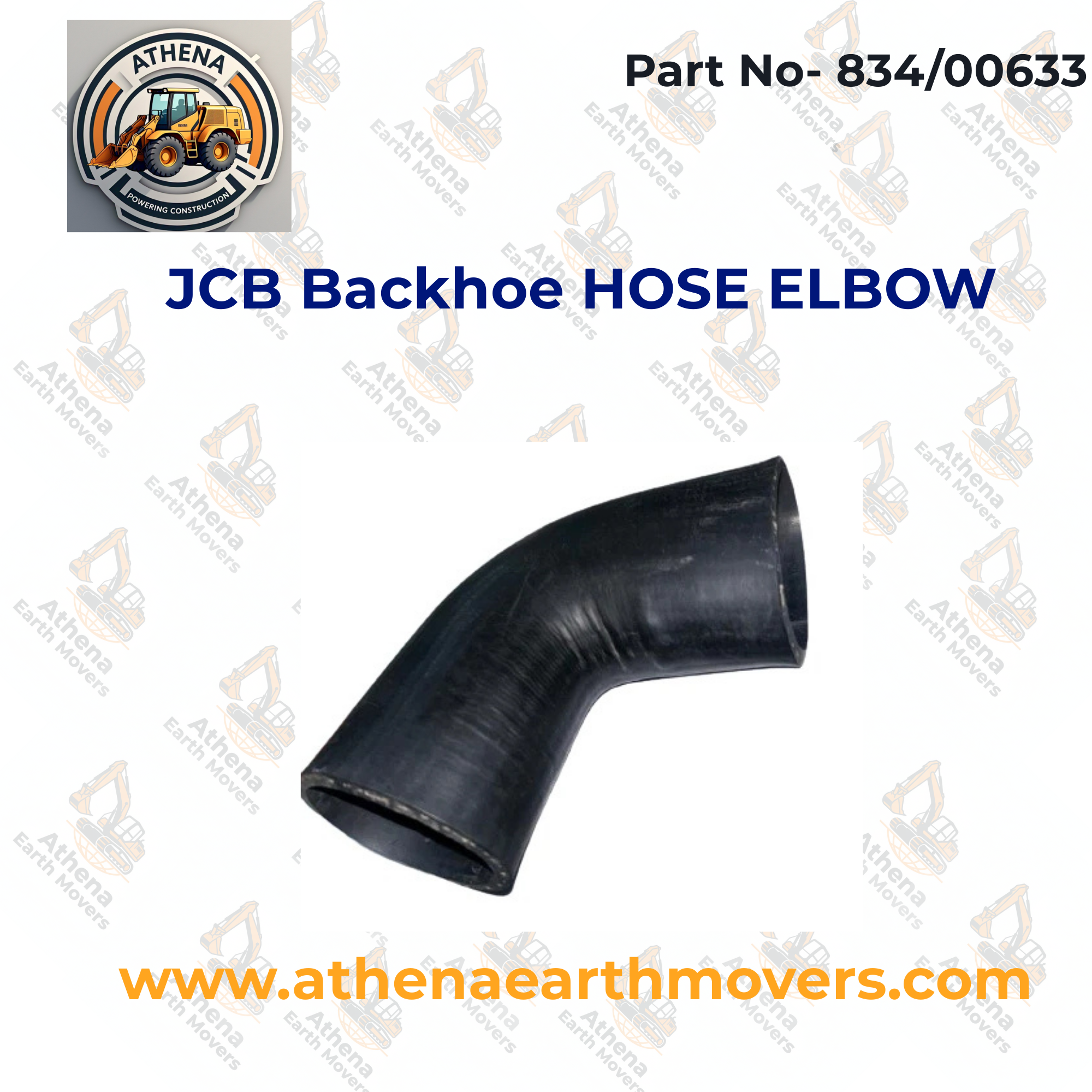 JCB Backhoe HOSE ELBOW (PART NO. 834/00633)
