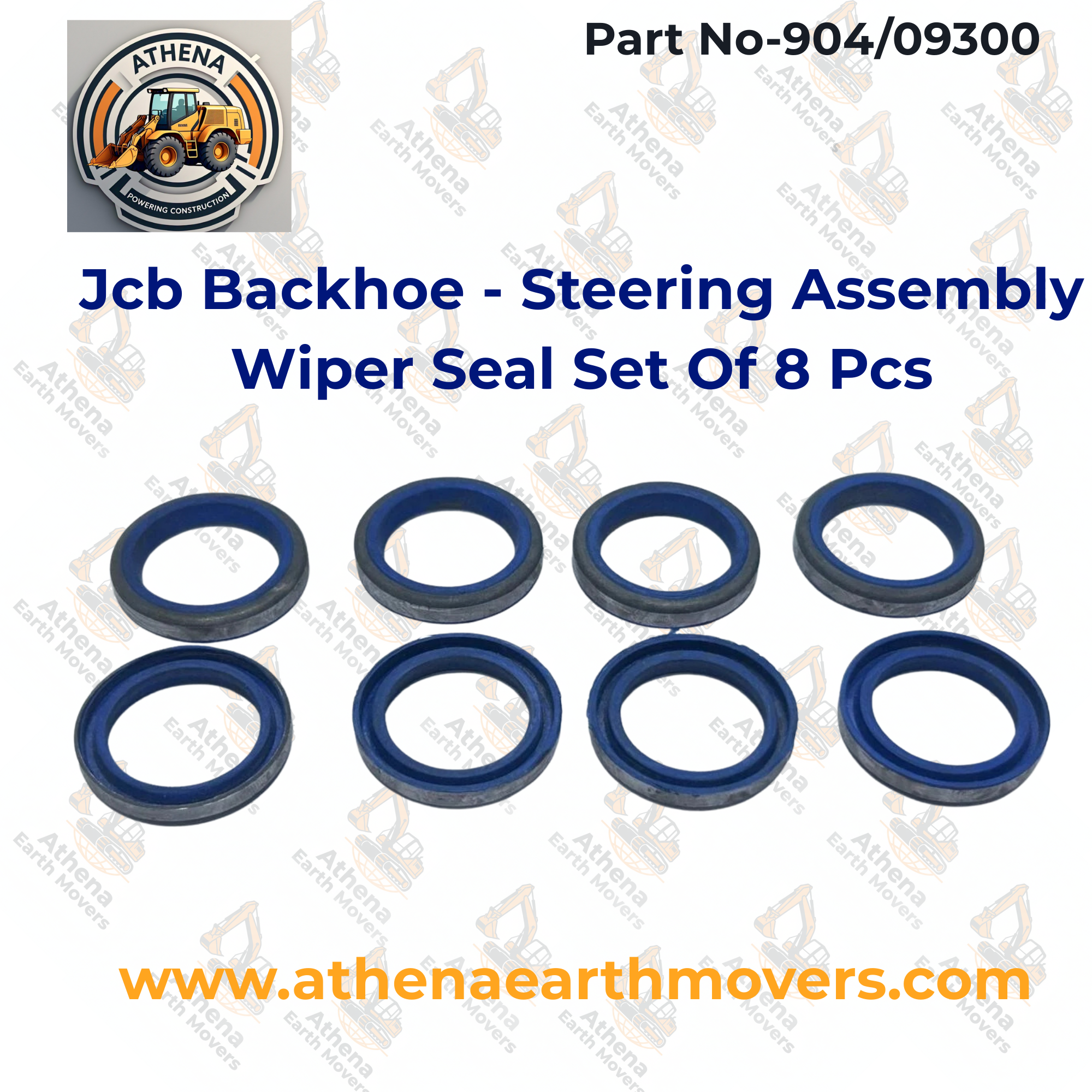 Jcb Backhoe - Steering Assembly Wiper Seal Set Of 8 Pcs. Part No. 904/09300