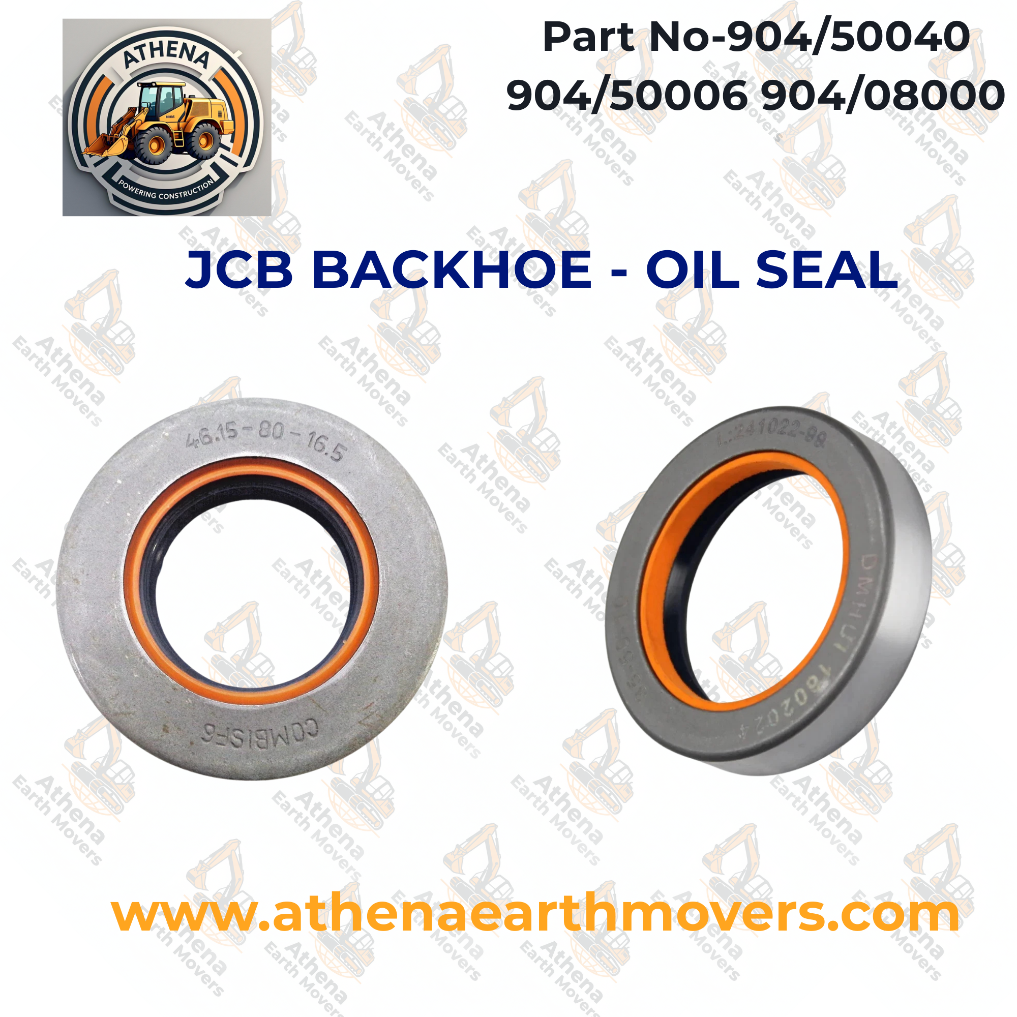 JCB BACKHOE - OIL SEAL (PART NO. 904/50040 904/50006 904/08000)