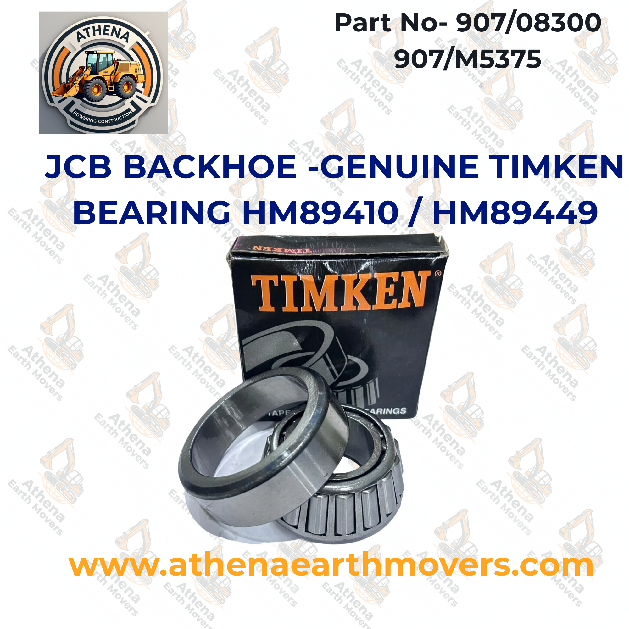 JCB BACKHOE -GENUINE TIMKEN BEARING HM89410 / HM89449 (PART # 907/08300 907/M5375)
