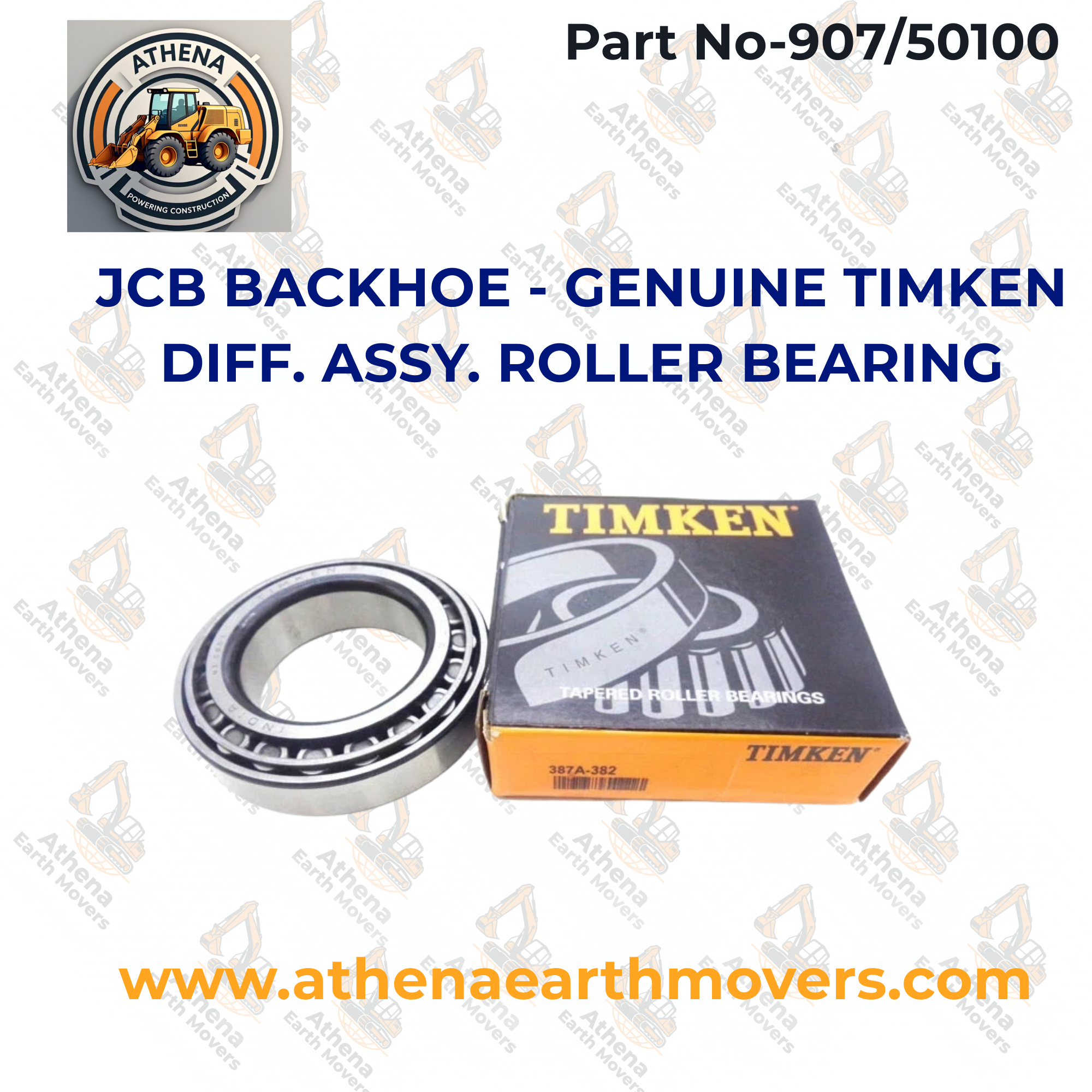 JCB BACKHOE - GENUINE TIMKEN DIFF. ASSY. ROLLER BEARING (PART NO. 907/50100)