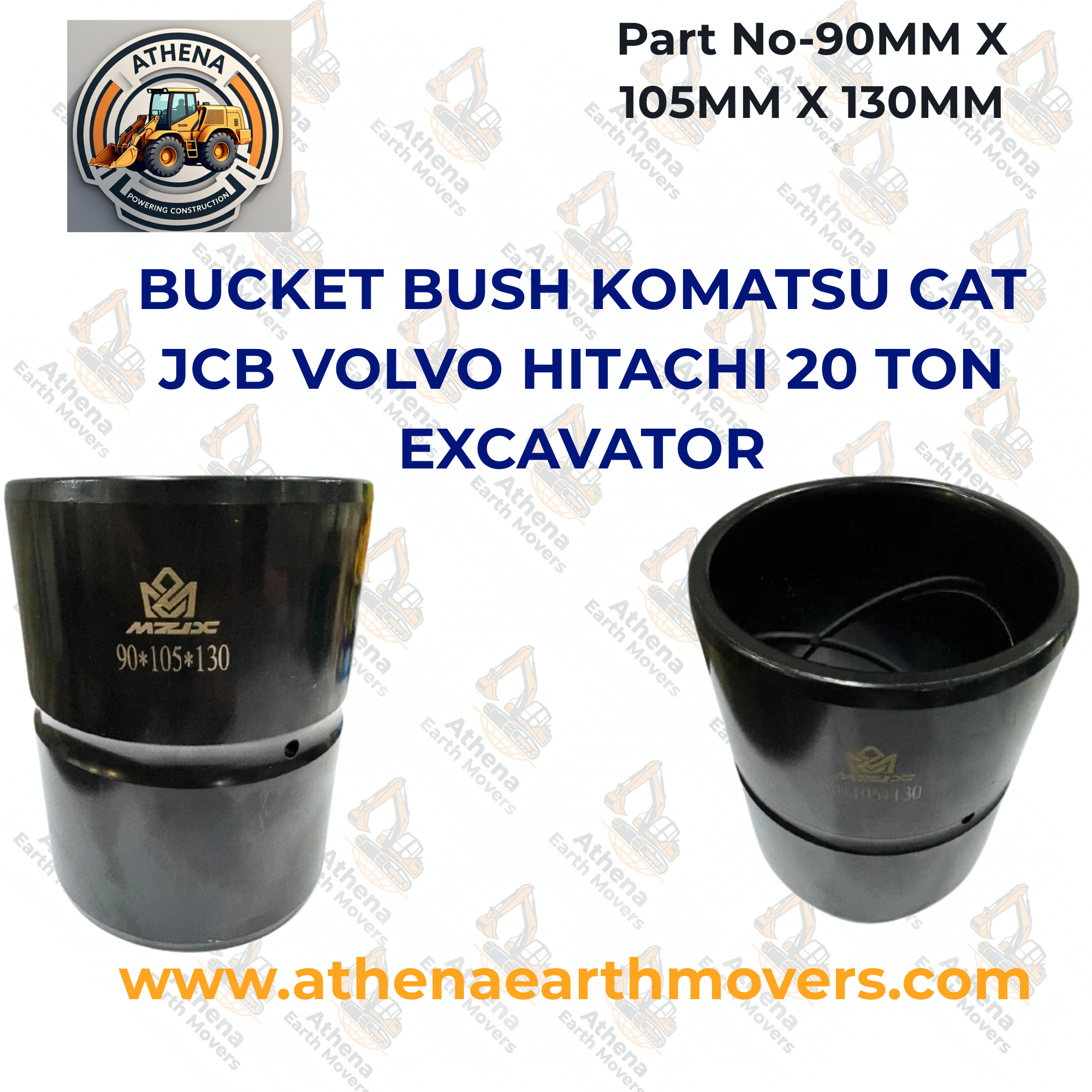 BUCKET BUSH KOMATSU CAT JCB VOLVO HITACHI 20 TON EXCAVATOR(90MM X 105MM X 130MM)