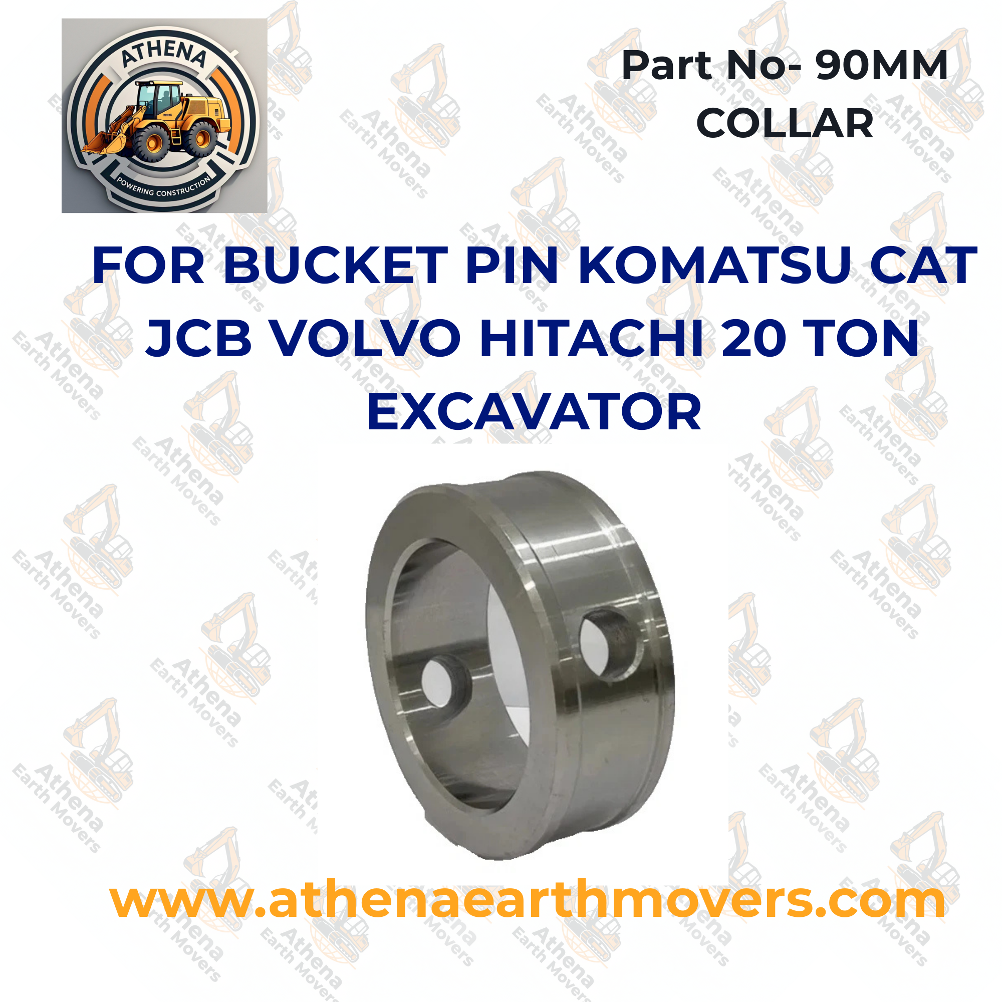 90MM COLLAR - FOR BUCKET PIN KOMATSU CAT JCB VOLVO HITACHI 20 TON EXCAVATOR