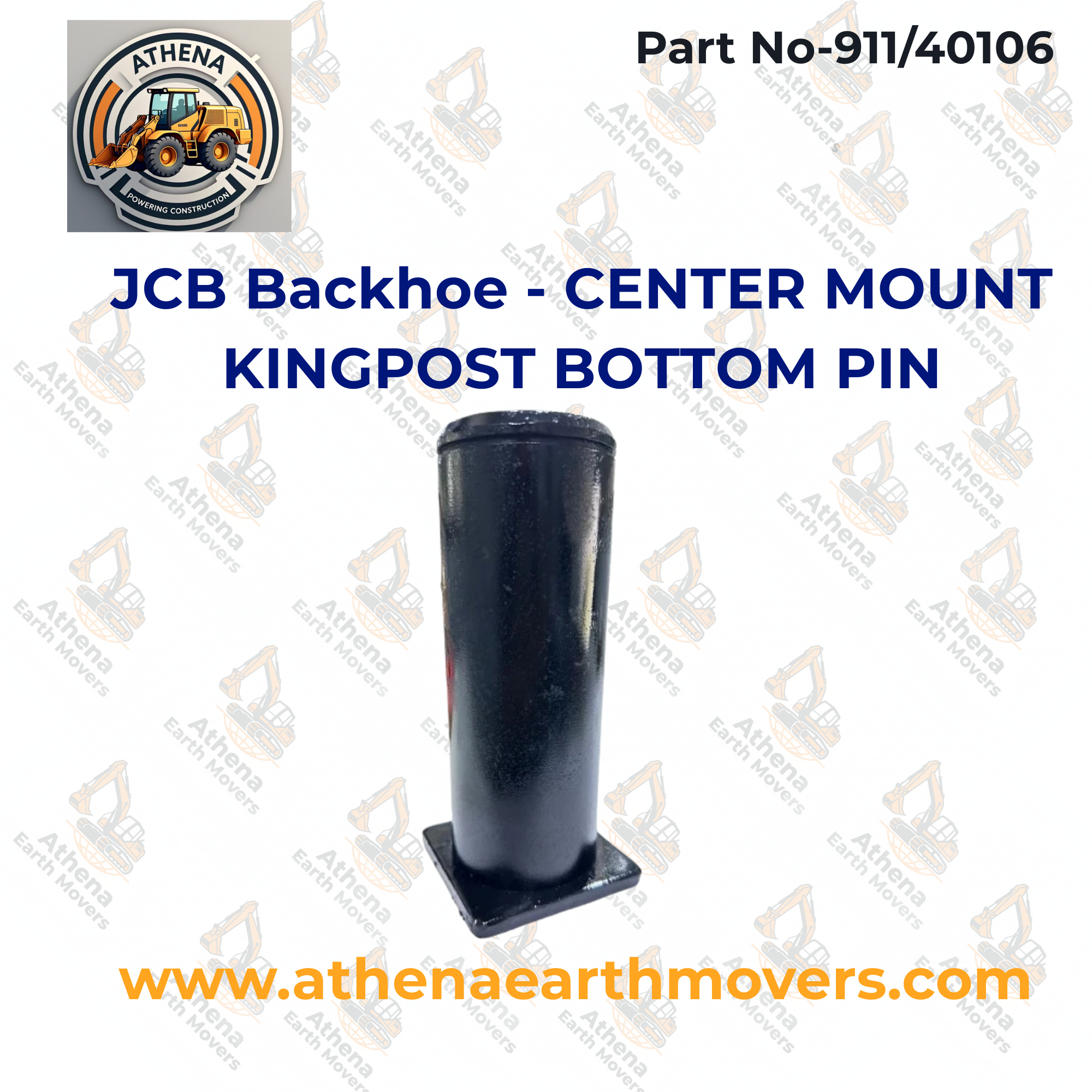 JCB Backhoe - CENTER MOUNT KINGPOST BOTTOM PIN (PART NO. 911/40106)