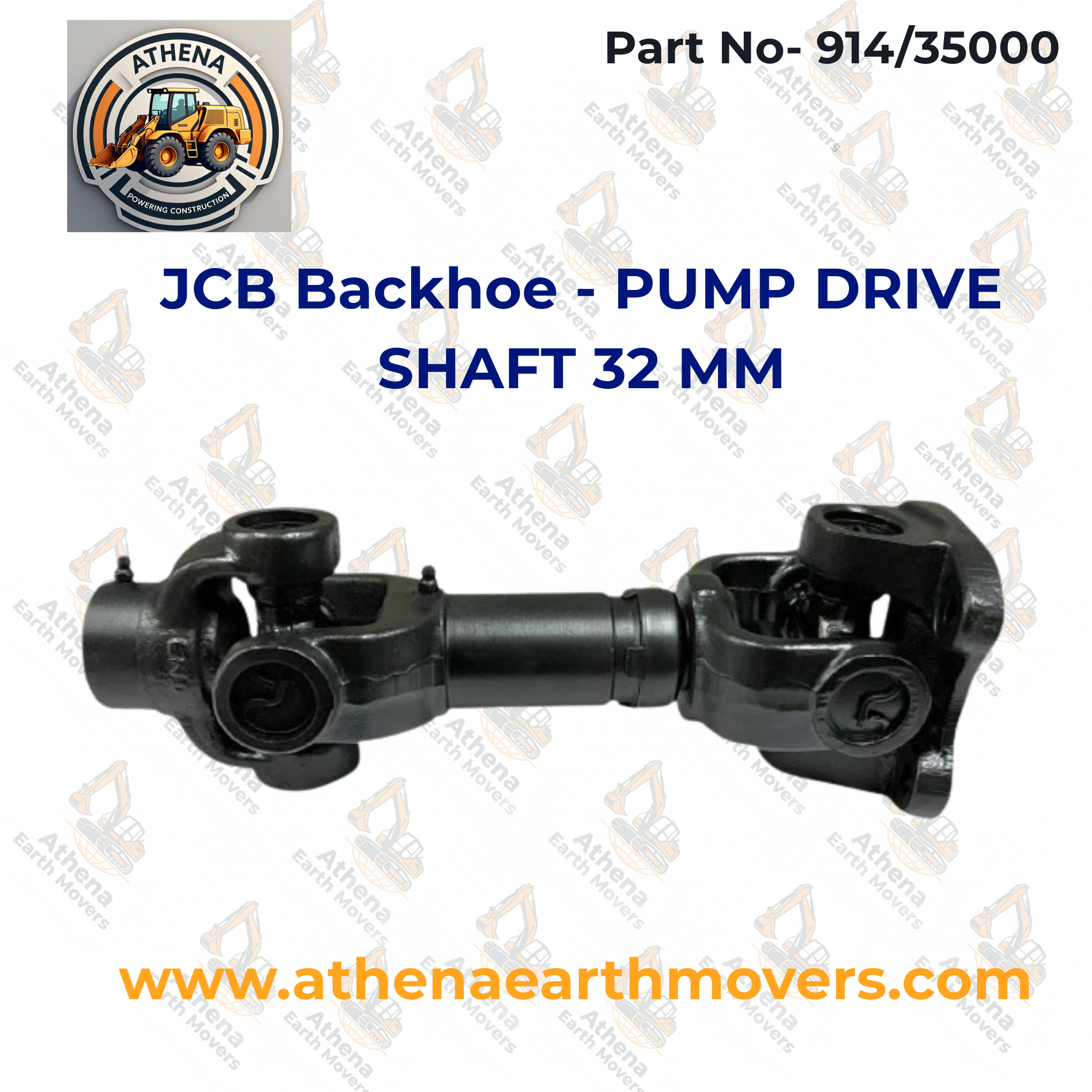 JCB Backhoe - PUMP DRIVE SHAFT 32 MM (PART NO. 914/35000)