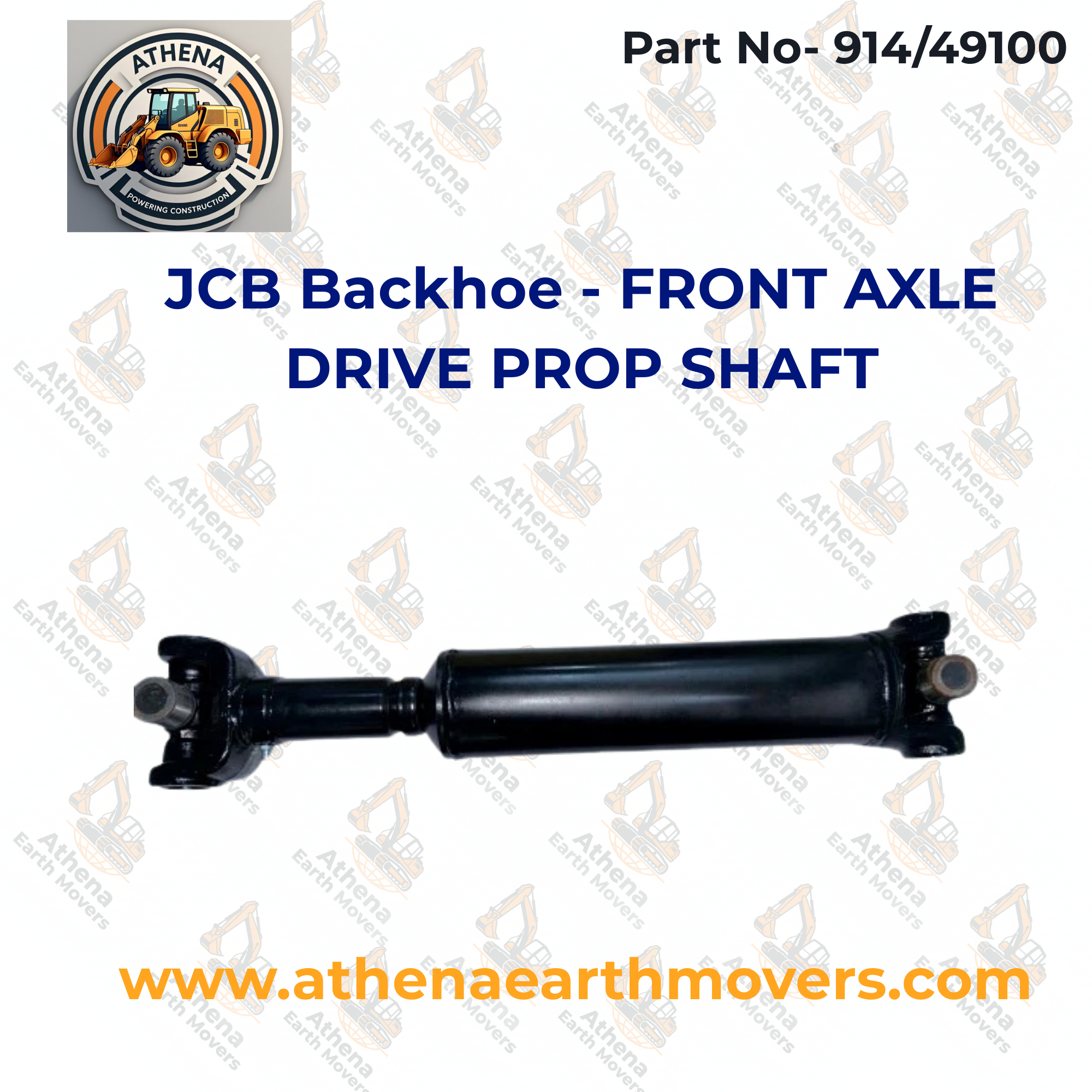 JCB Backhoe - FRONT AXLE DRIVE PROP SHAFT (PART NO. 914/49100)