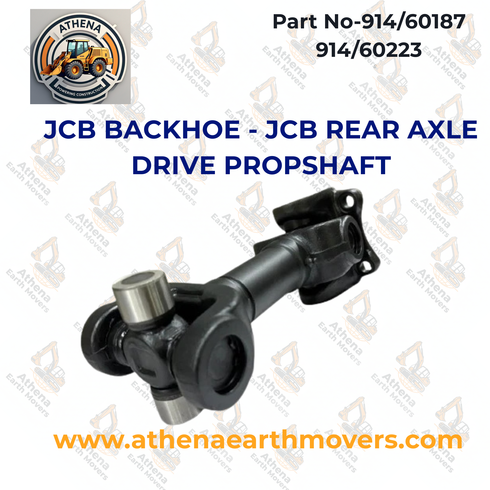 JCB BACKHOE - JCB REAR AXLE DRIVE PROPSHAFT (PART NO. 914/60187 914/60223)