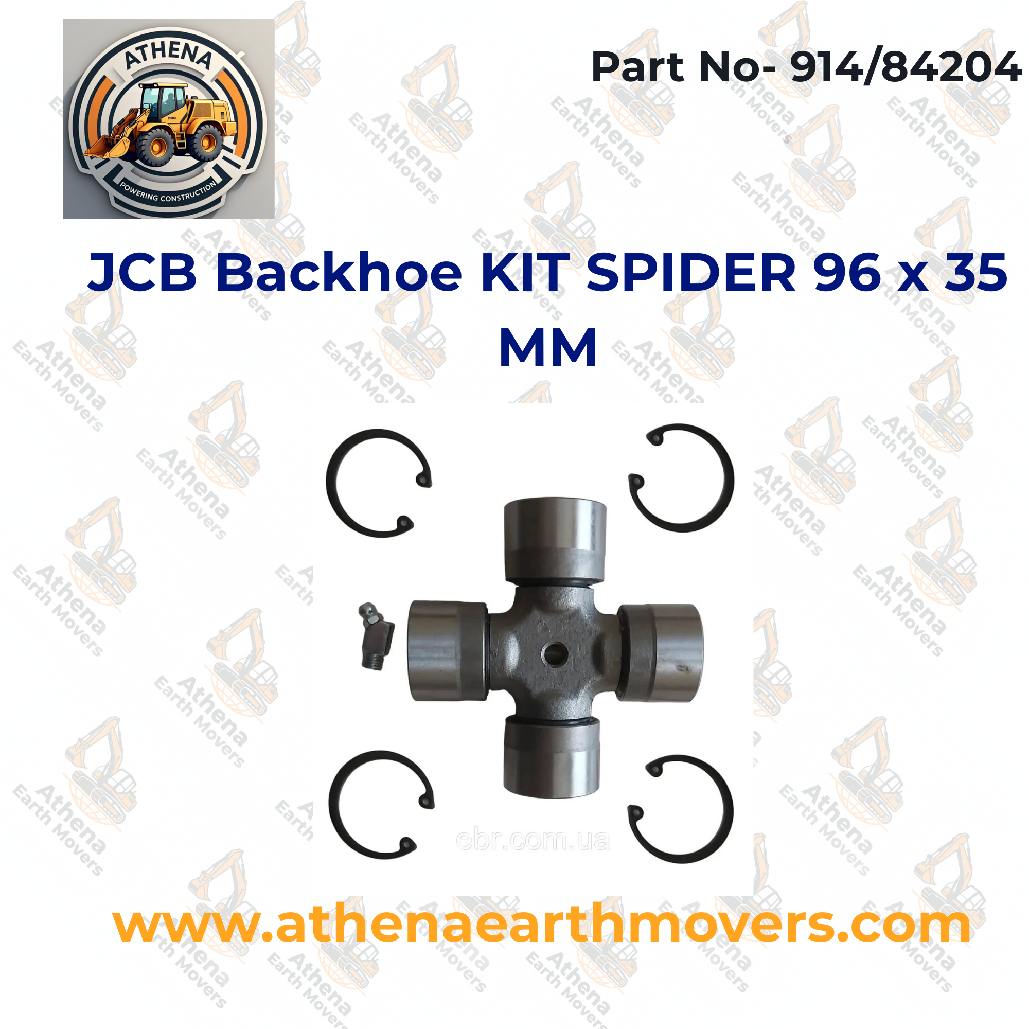 JCB Backhoe KIT SPIDER 96 x 35 MM (PART NO. 914/84204)