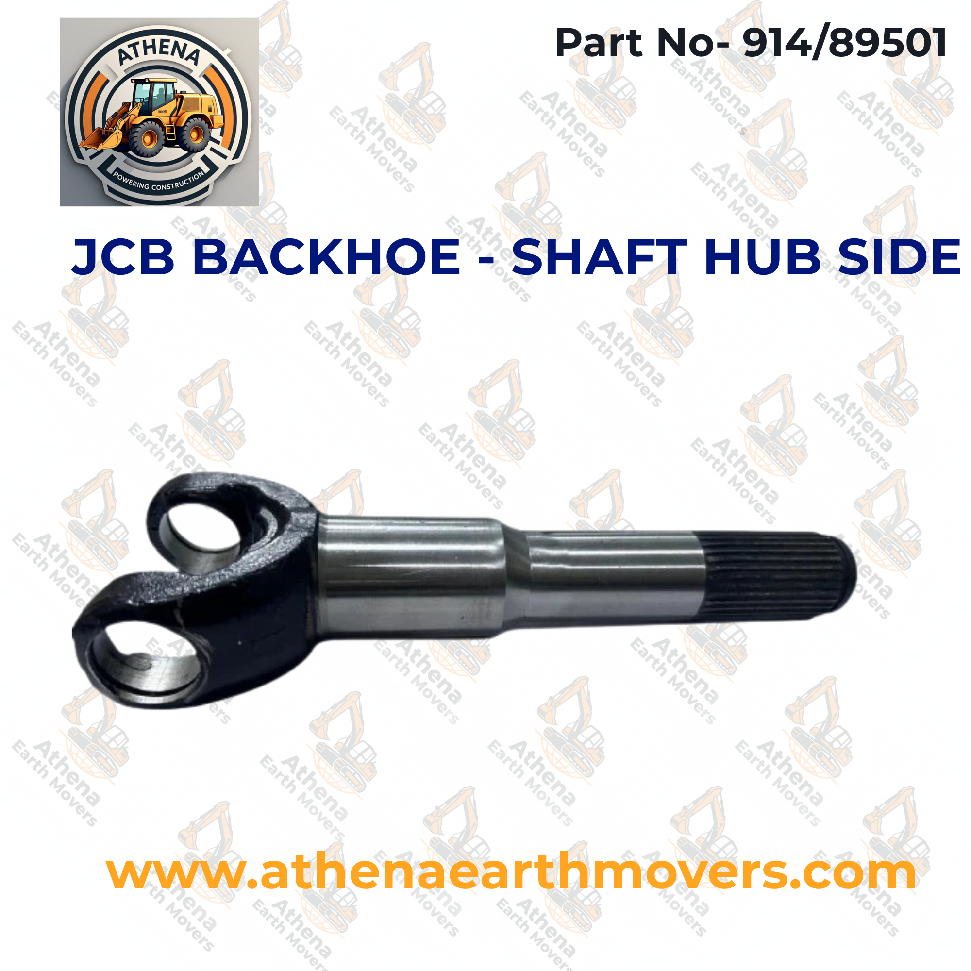 JCB BACKHOE - SHAFT HUB SIDE (PART NO. 914/89501)
