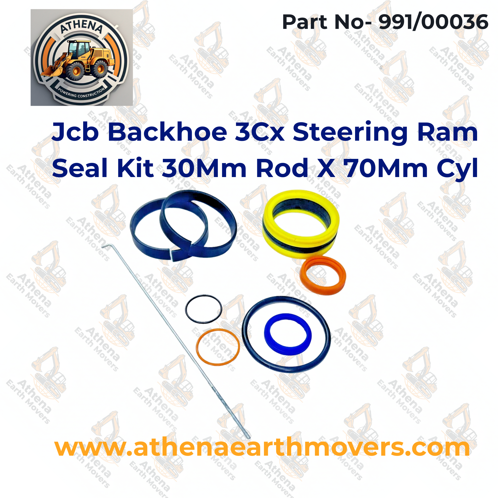 Jcb Backhoe 3Cx Steering Ram Seal Kit 30Mm Rod X 70Mm Cyl. Part No. 991/00036