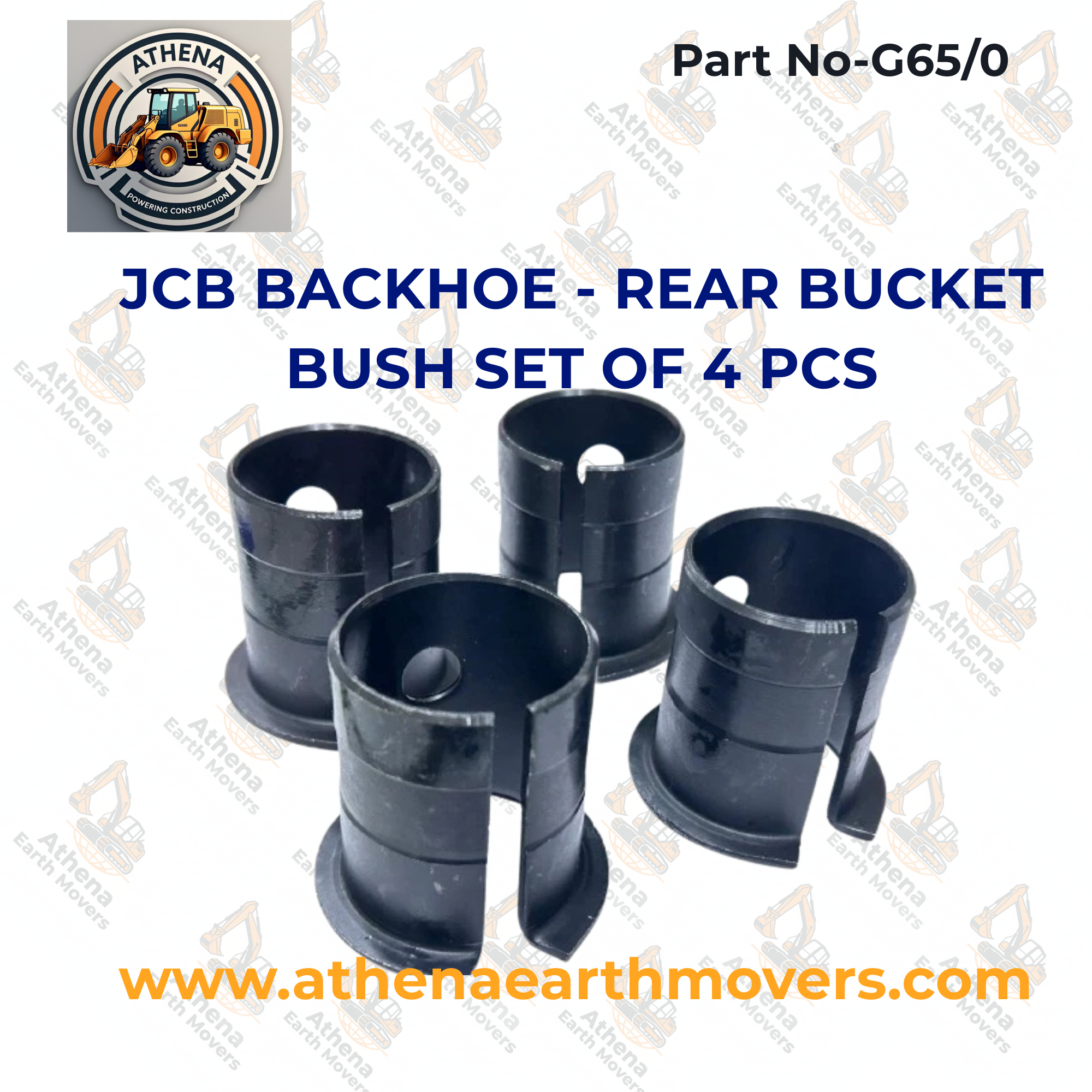 JCB BACKHOE - REAR BUCKET BUSH SET OF 4 PCS. (PART NO. G65/0)