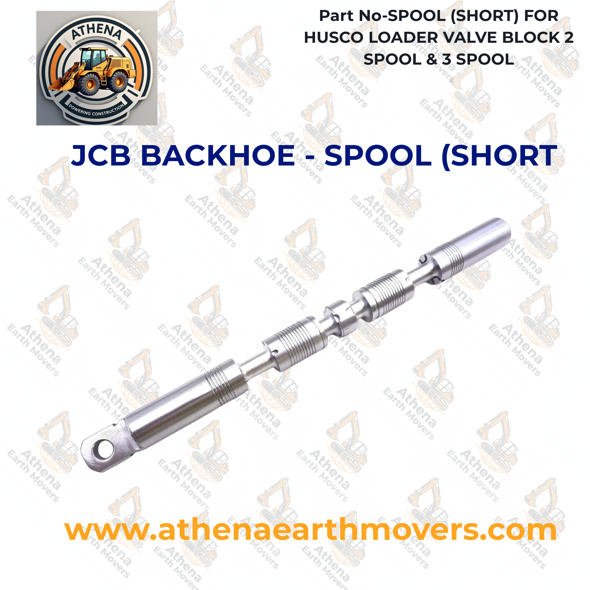 JCB BACKHOE - SPOOL (SHORT) FOR HUSCO LOADER VALVE BLOCK 2 SPOOL & 3 SPOOL