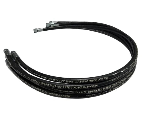 JCB BACKHOE- 3/8 BSP FRONT LOADER ARM HOSE KIT L+R, 8 PCS. (612/00100 612/71002)