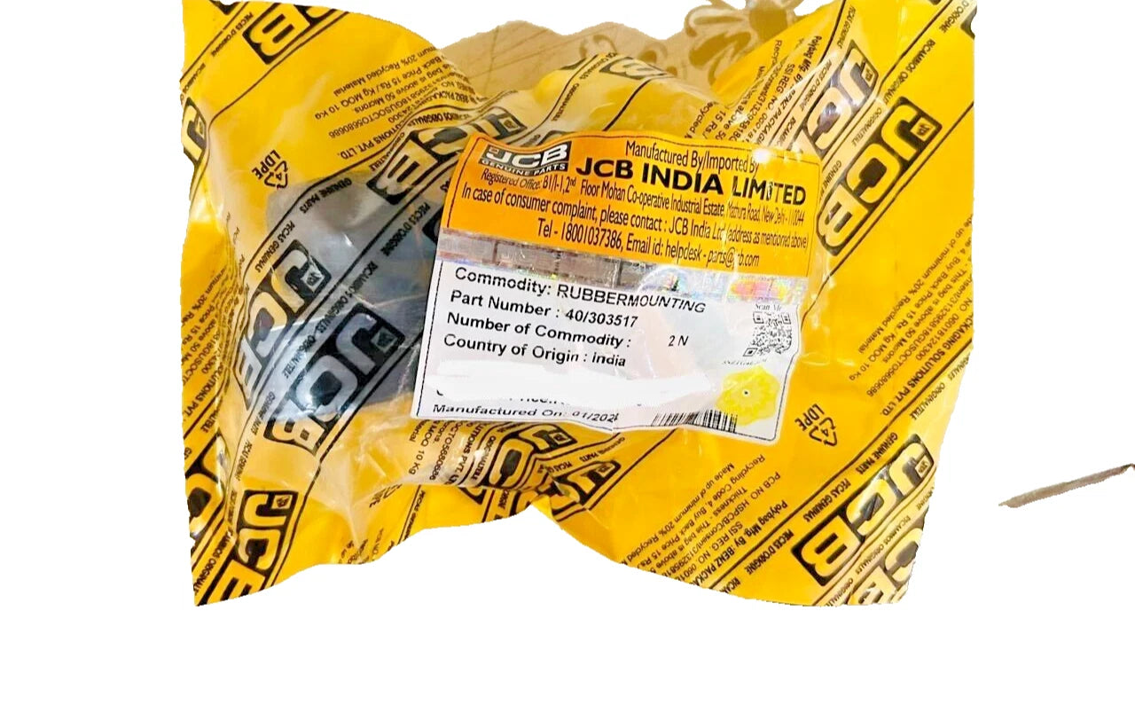 JCB BACKHOE-GENUINE RUBBER MOUNTING, 2 PCS. (PART NUMBER: 40/303517) spare part