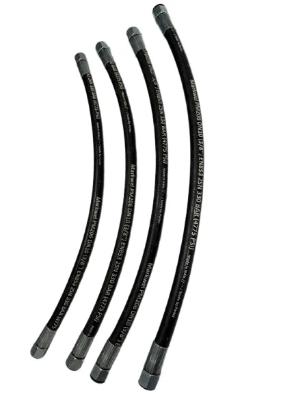 JCB BACKHOE- 3/8 BSP FRONT LOADER ARM HOSE KIT L+R, 8 PCS. (612/00100 612/71002)
