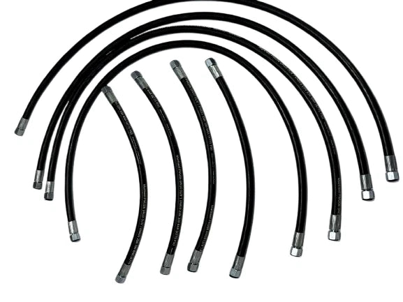 JCB BACKHOE- 3/8 BSP FRONT LOADER ARM HOSE KIT L+R, 8 PCS. (612/00100 612/02400) spare part