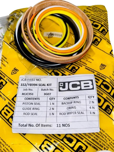 JCB BACKHOE - GENUINE BUCKET CYLINDER / CROWD RAM SEAL KIT (PART NO. 332/Y8994)