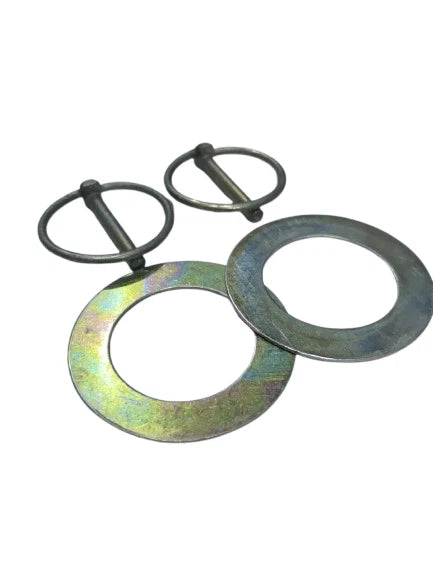JCB BACKHOE - BUCKET PIN WASHERS & LYNCH PINS (PART NO. 826/00512 823/00470)