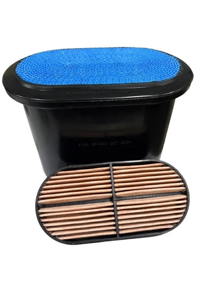 JCB BACKHOE - AIR FILTERS SET INNER OUTER & HYDRAULIC FILTER 32/925682 32/925683